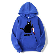 Load image into Gallery viewer, Fashion2019 Autumn Winter Fleece Women's Sportswear Harajuku Print Funny CAT WHAT Hip Hop Clothing Streetwear Hoodies Sweatshirt