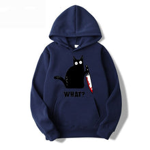 Load image into Gallery viewer, Fashion2019 Autumn Winter Fleece Women's Sportswear Harajuku Print Funny CAT WHAT Hip Hop Clothing Streetwear Hoodies Sweatshirt