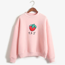 Load image into Gallery viewer, Japan Sweet Style Strawberry Graphic Sweatshirt and Pullover Women Spring Korea Fashion Loose Women Kpop Sweatshirt Tops Tumblr
