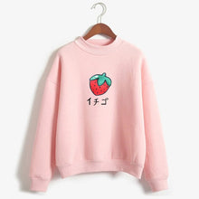 Load image into Gallery viewer, Japan Sweet Style Strawberry Graphic Sweatshirt and Pullover Women Spring Korea Fashion Loose Women Kpop Sweatshirt Tops Tumblr

